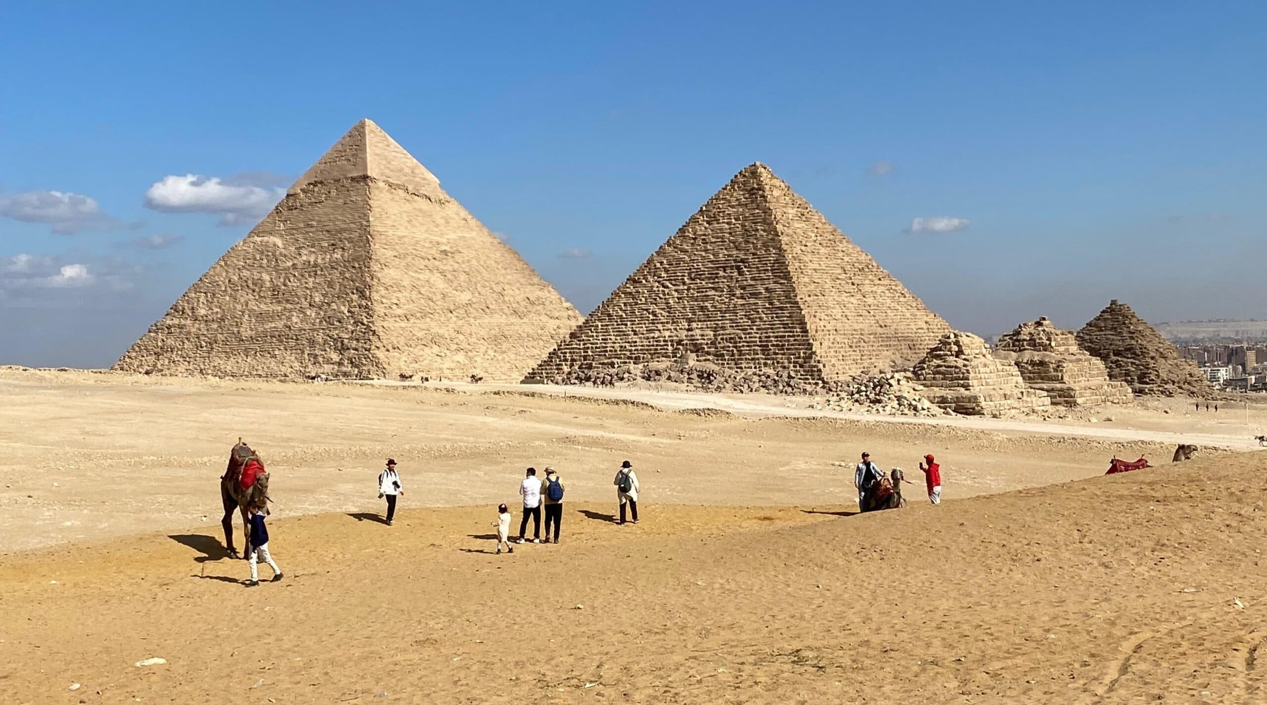 The Pyramids of Giza, five minutes from the house